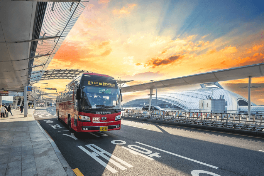 A picture of airport shuttle